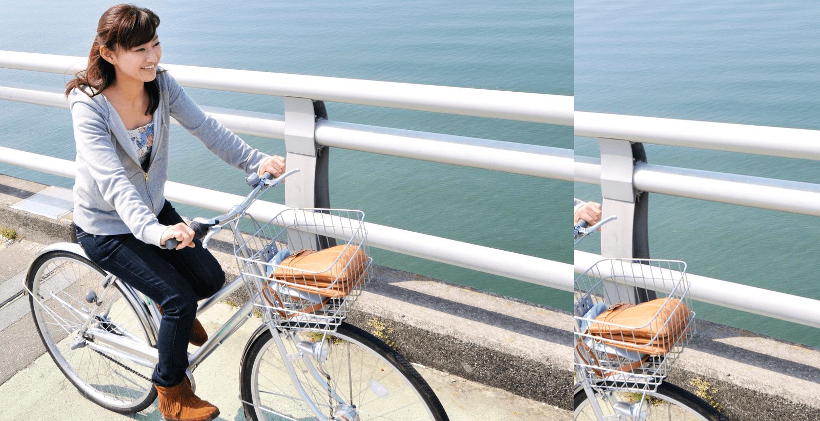 写真：浜名湖の周りをサイクリング